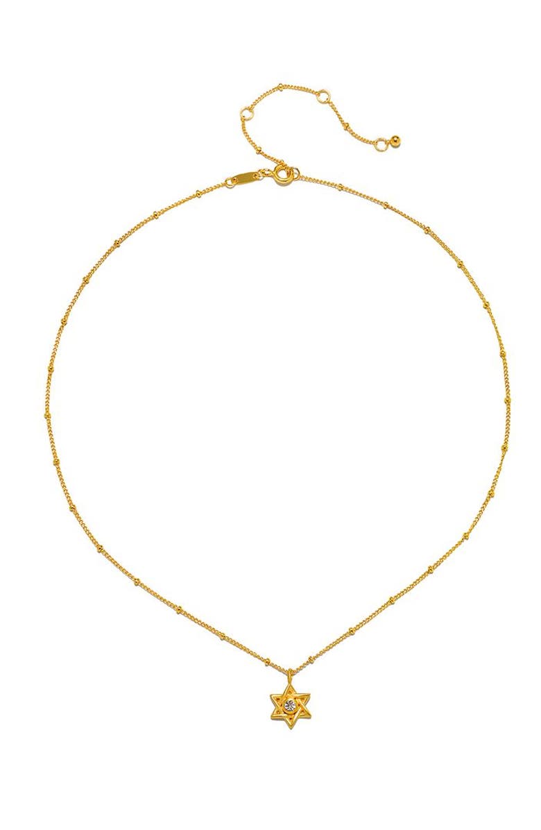 Satya Jewelry Guiding Faith Star of David Necklace, Alternate, color, Gold