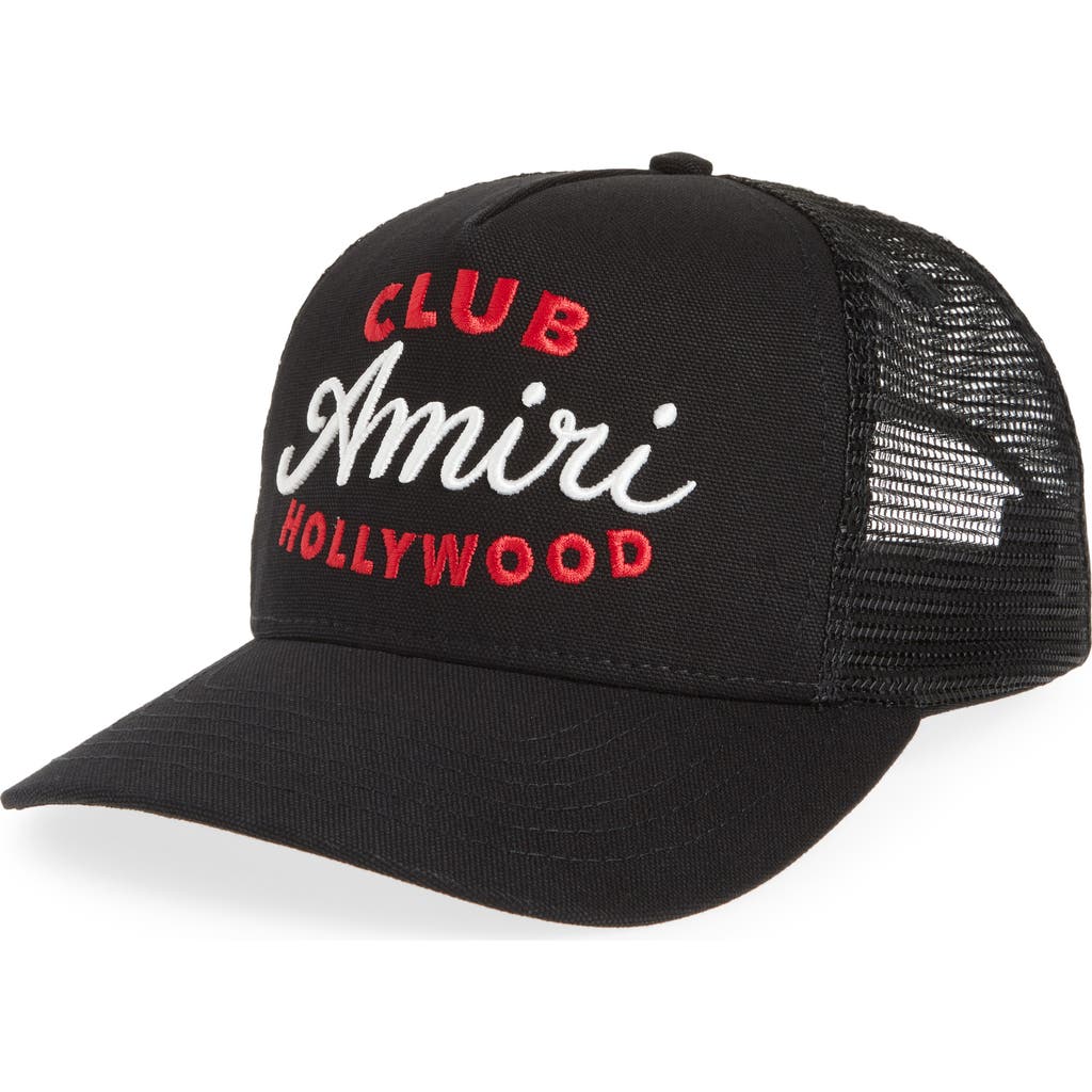 Amiri Black Baseball Cap With Maxi Logo On The Front In Cotton Man In Black