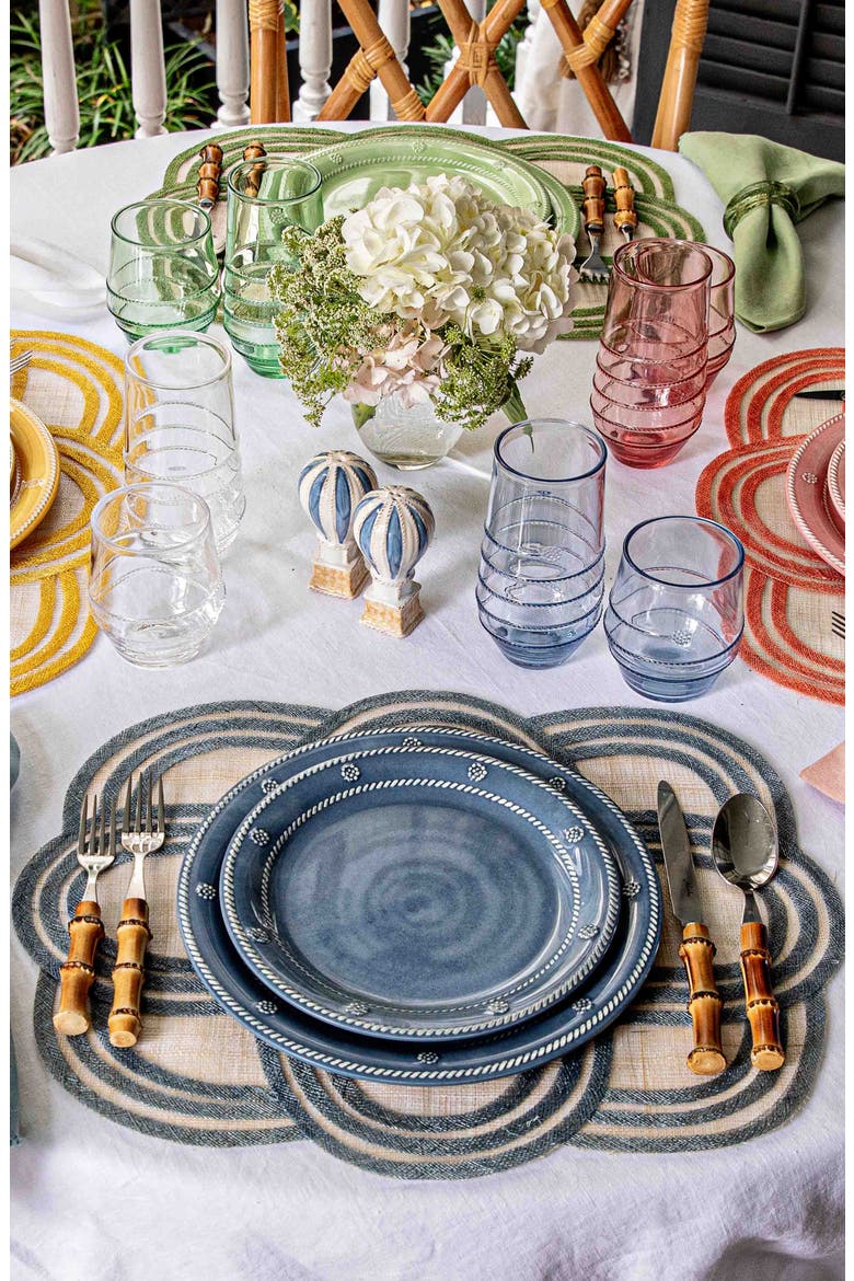 Bamboo 20-Piece Flatware Place Setting, Alternate, color, SILVER/ BAMBOO NATURAL