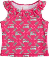 RuffleButts Girls Active Ruffle Tank Top