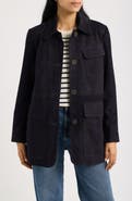 Bernardo Cinched Waist Leather Suede Jacket