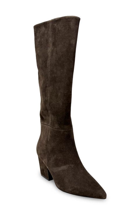 Zelena Faux Suede Knee High Boot