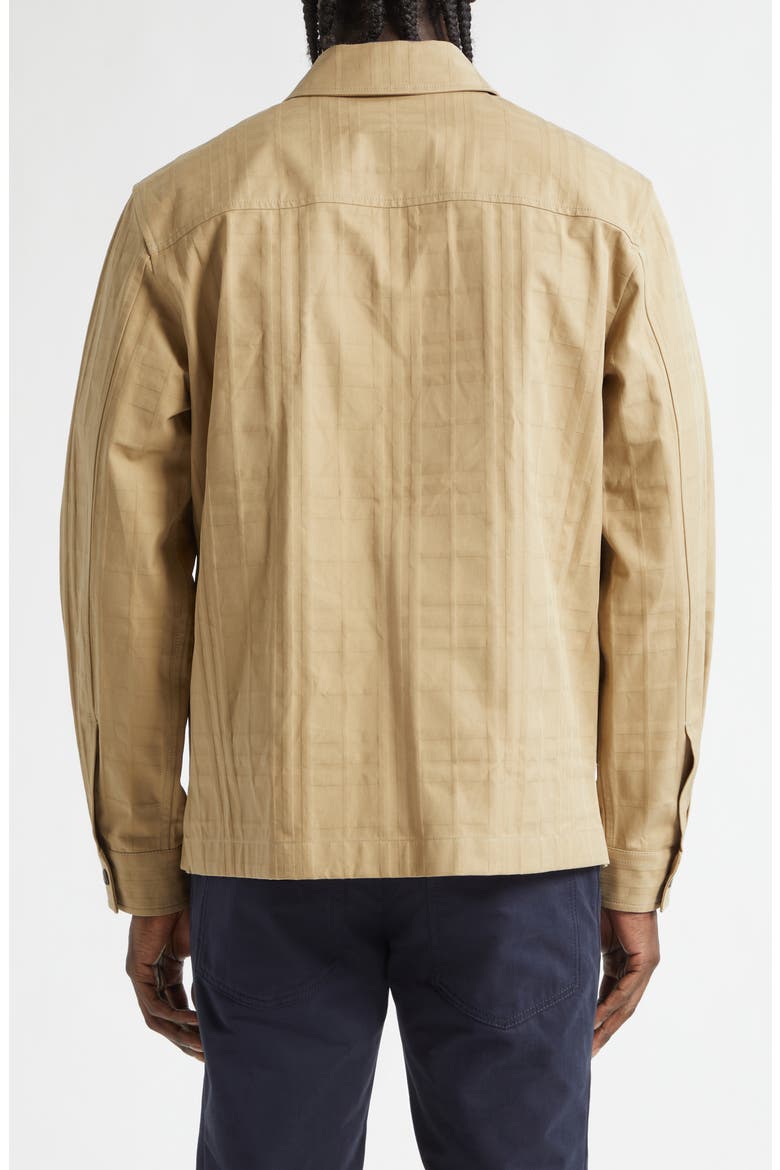 Oakwell Cotton Jacquard Zip Jacket, Alternate, color, SANDSTORM BEIGE CHK
