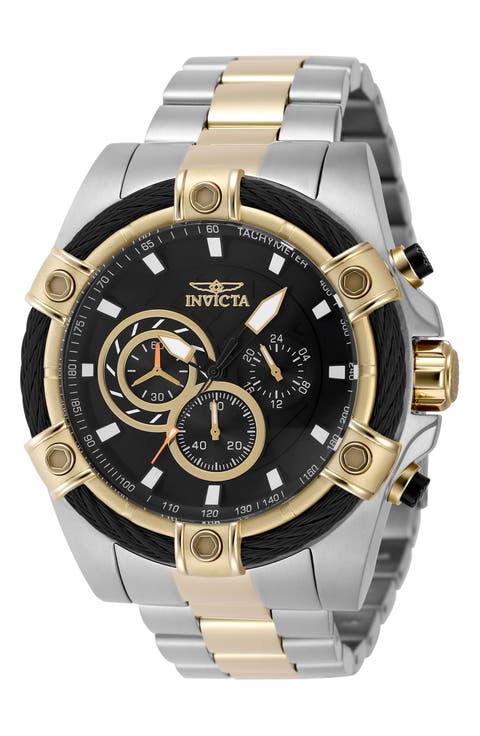 Bolt Chronograph Bracelet Strap Watch, 52mm