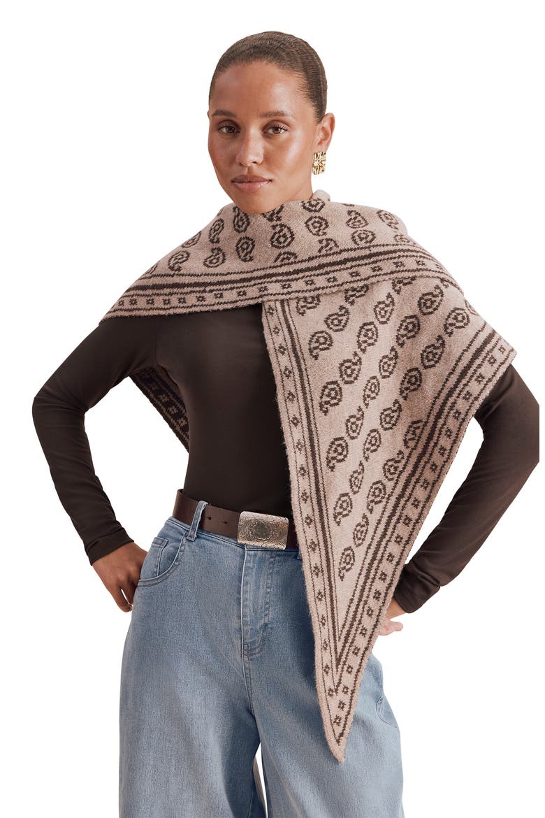 x Cellajaneblog Reversible Scarf, Alternate, color, JAVA BROWN PAISLEY