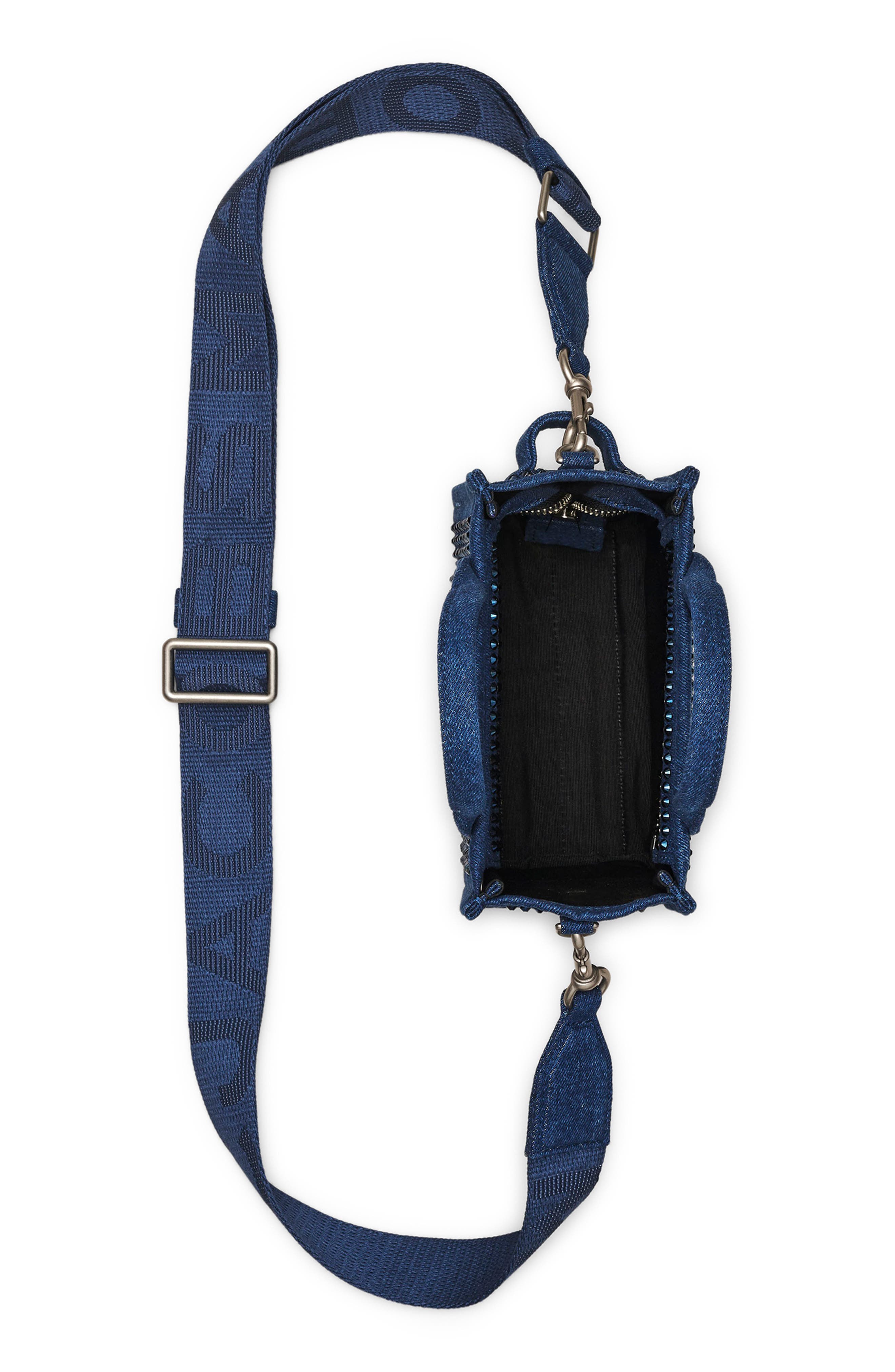 Marc Jacobs The Crystal Denim Crossbody Tote Bag, Alternate, color, 