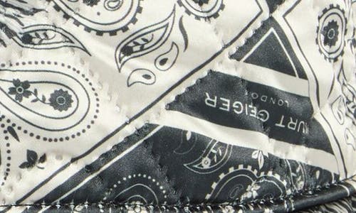 Kurt Geiger London Bandana Print Quilted Bucket Hat In Black