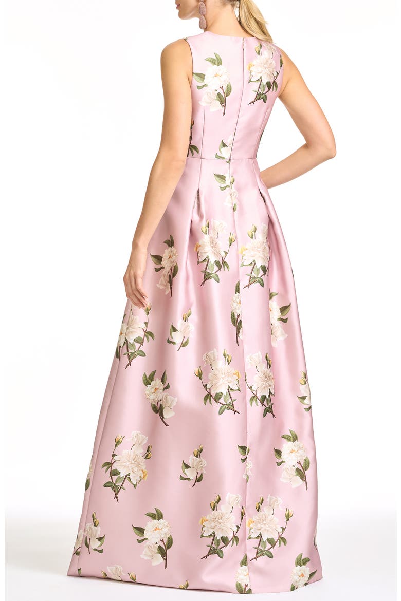Brooklynne Floral Sleeveless Gown, Alternate, color, ROSE QUARTZ TEA