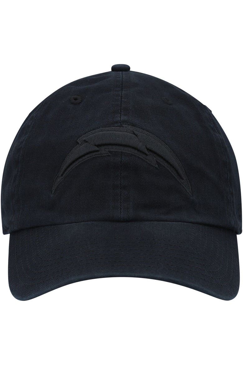Men's '47 Black Los Angeles Chargers Team Tonal Clean Up Adjustable Hat, Alternate, color, Black