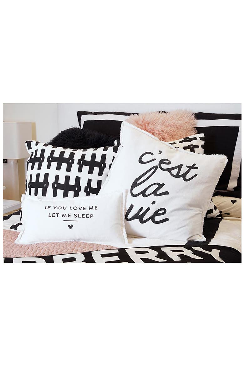 C'est La Vie Euro Pillowcase, Alternate, color, WHITE