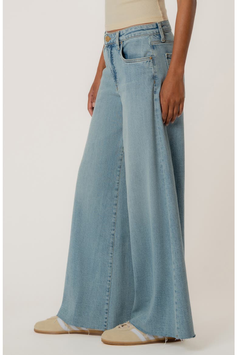 Blake Fab Ab Raw Hem High Waist Super Wide Leg Jeans, Alternate, color, TRANSCENDENT