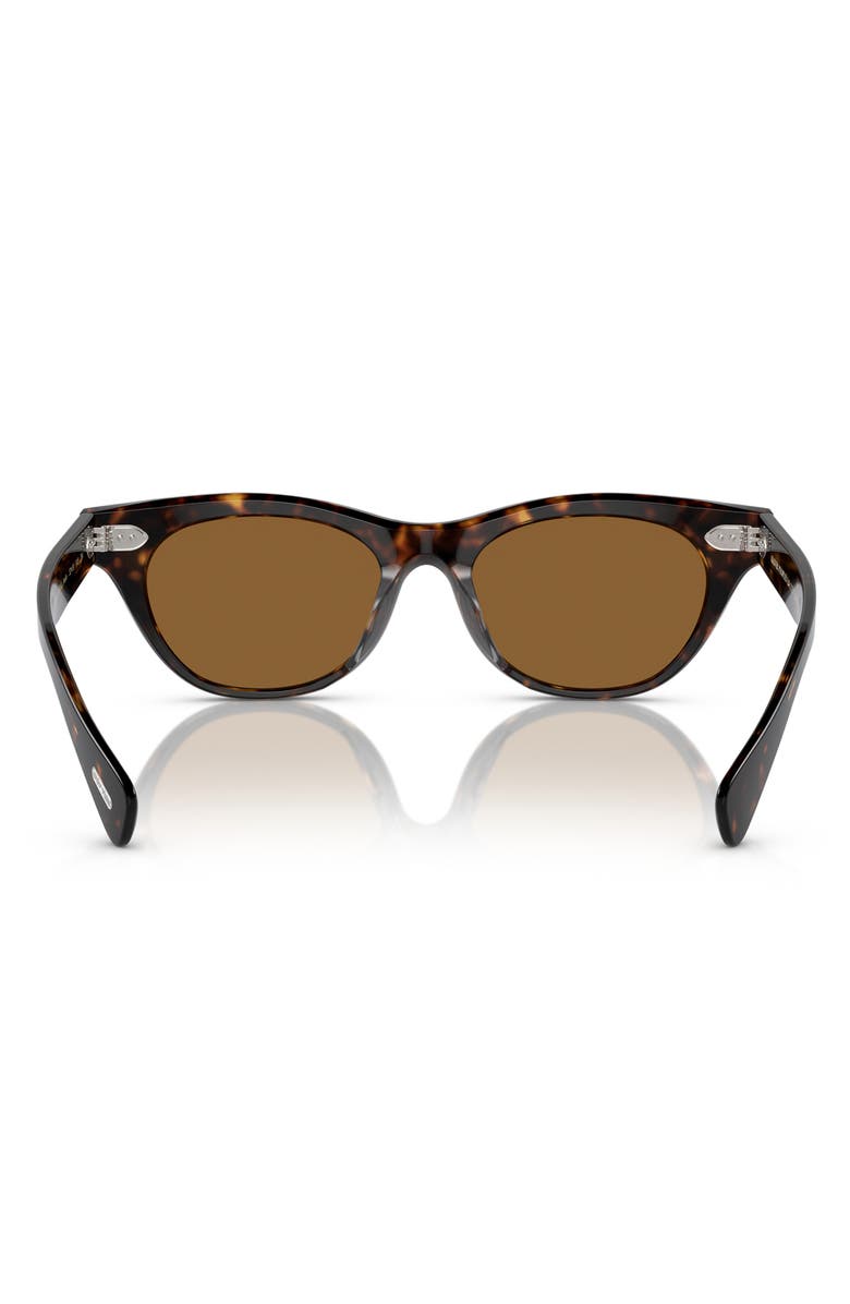 Oliver Peoples Avelin 52mm Butterfly Sunglasses, Alternate, color, Shiny Black