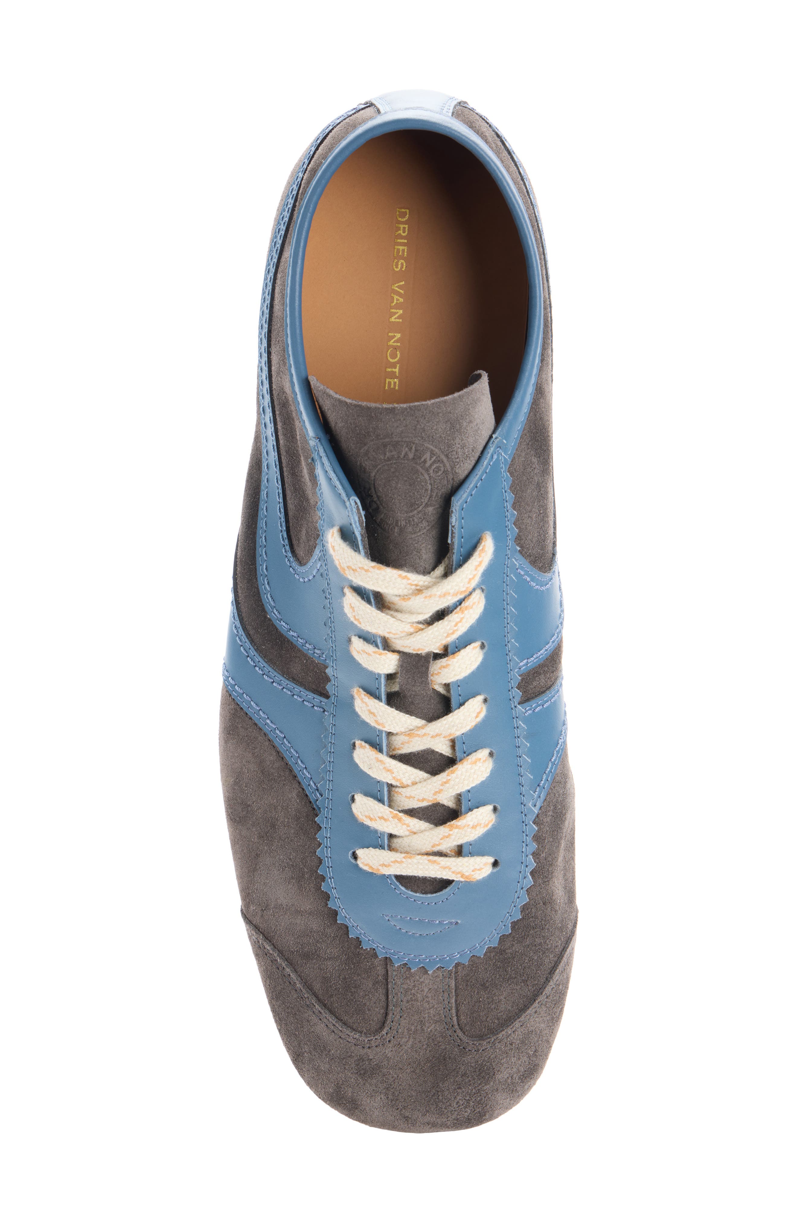Dries Van Noten Suede Low Top Sneaker, Alternate, color, Steel 510