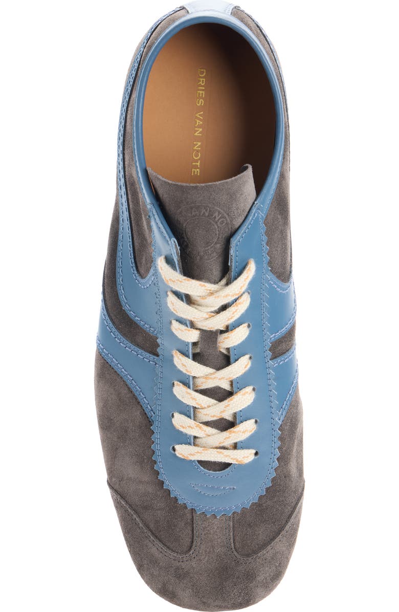 Dries Van Noten Suede Low Top Sneaker, Alternate, color, Steel 510