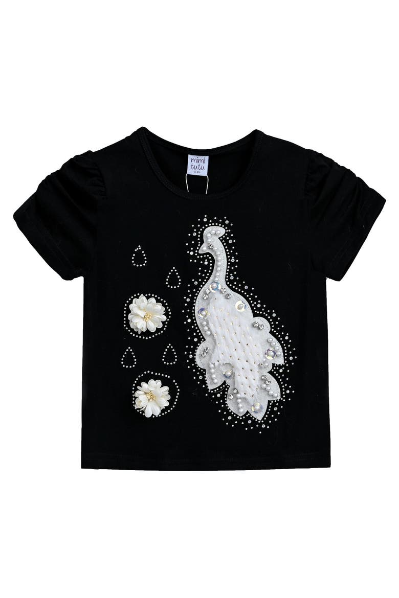 Peacock T-Shirt, Main, color, Black