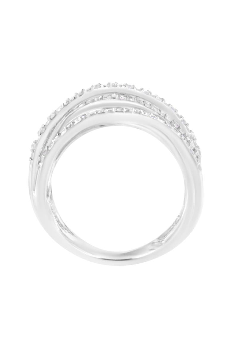 Silver 1/4 Cttw Round-Cut Diamond Open Bypass Ring, Alternate, color, Silver