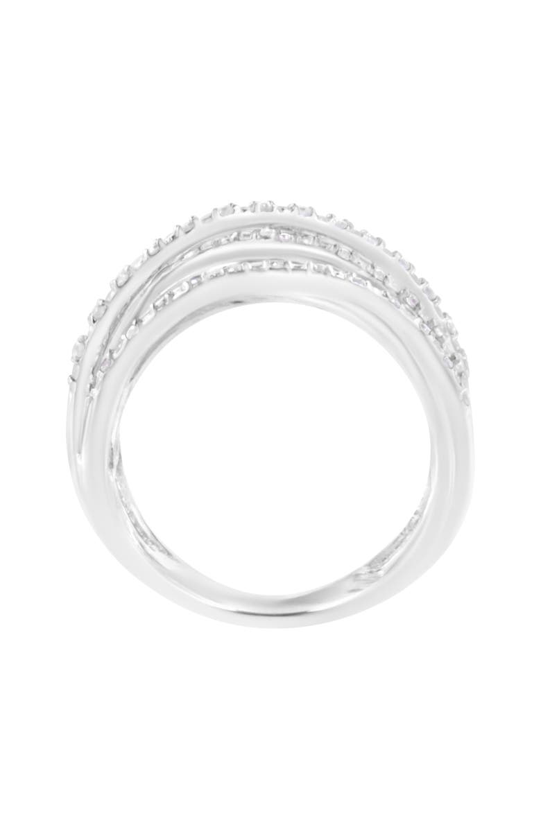 Haus of Brilliance Silver 1/4 Cttw Round-Cut Diamond Bypass Ring, Alternate, color, Silver