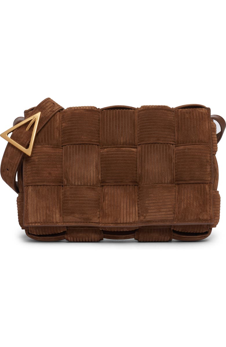 Bottega Veneta Cassette Suede Corduroy Crossbody Bag, Main, color,