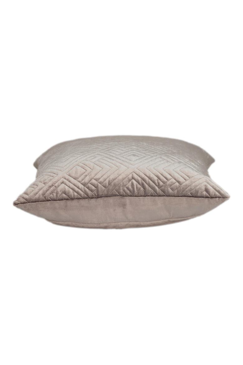 Tufted Velvet Throw Pillow, Alternate, color, TAUPE