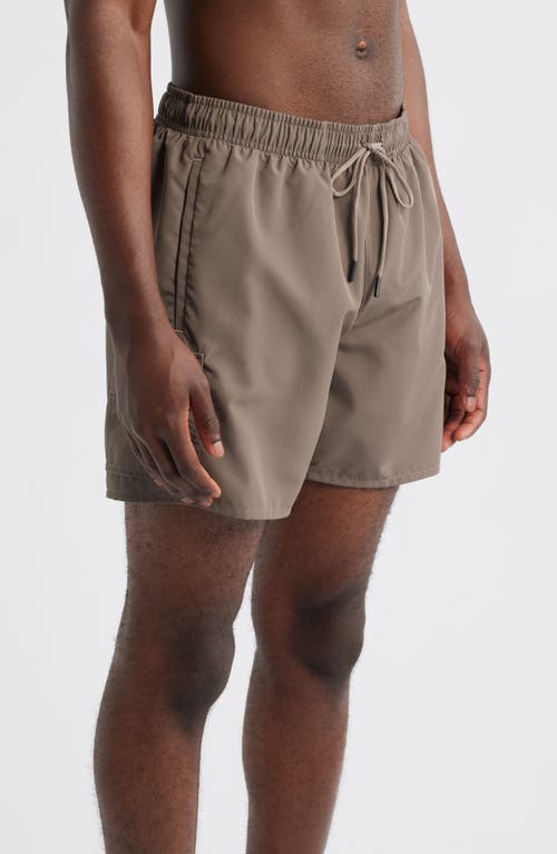 Hugo Boss Boss Dive Swim Trunks In Brown