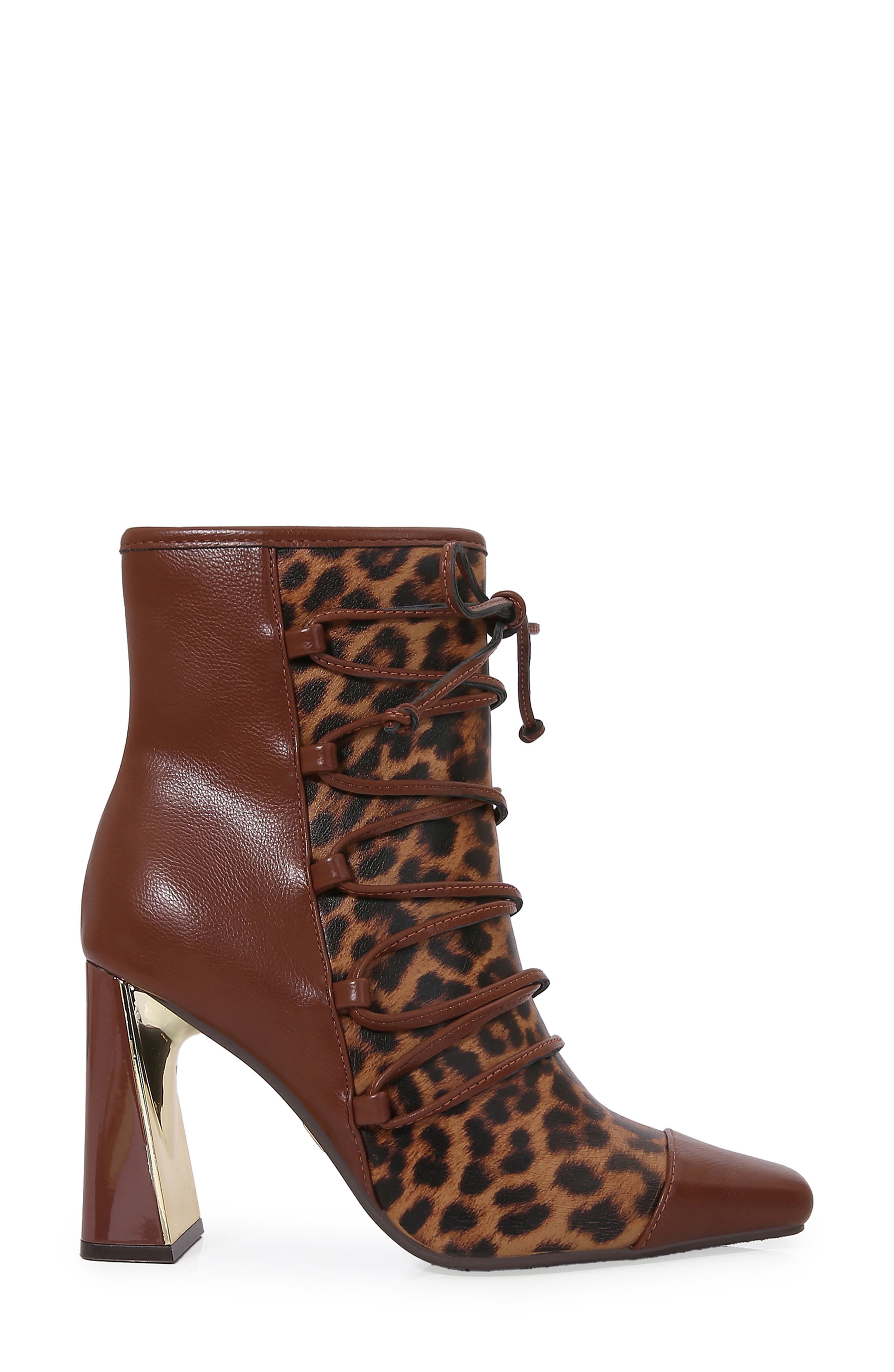 Farah Square Toe Bootie, Alternate, color, LEOPARD
