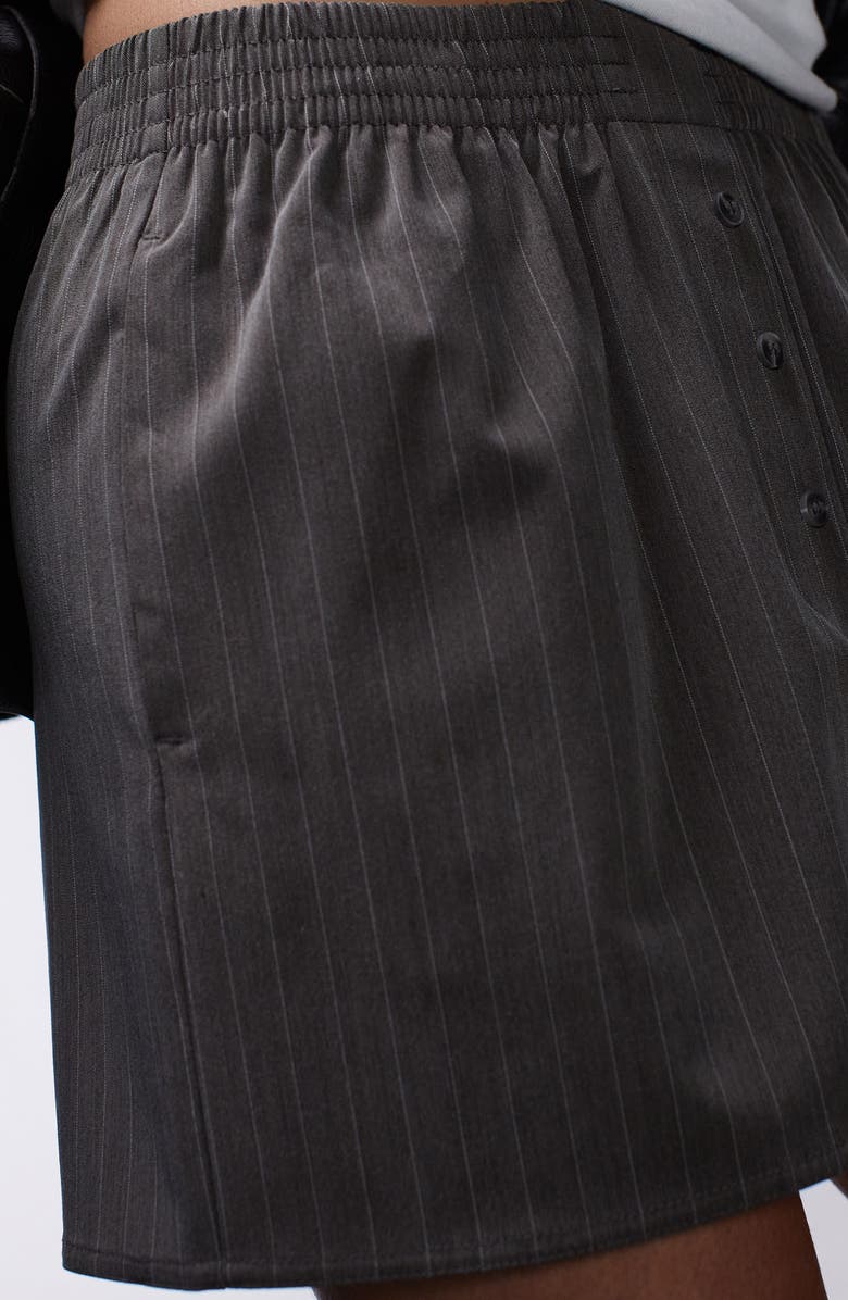 Topshop Pinstripe Boxer Shorts, Alternate, color, 