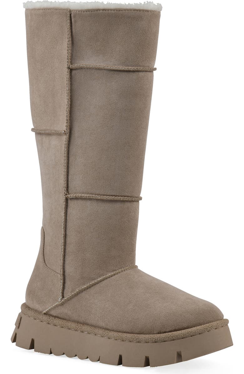 White Mountain Footwear Tru Faux Shearling Boot, Main, color, Dark Beige