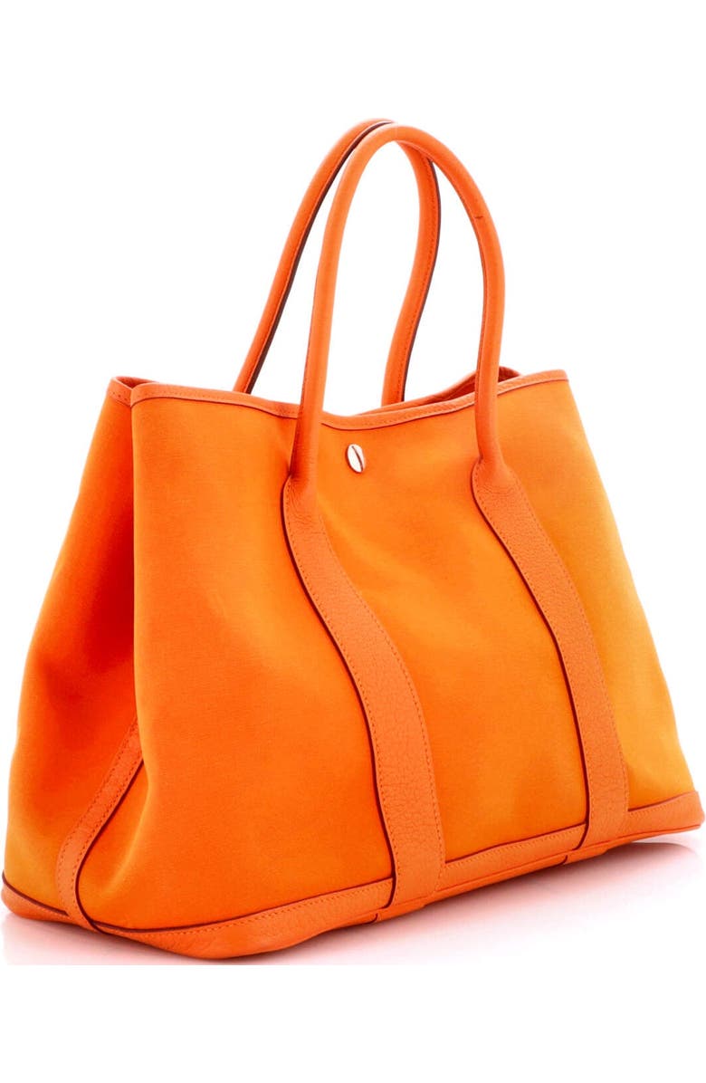 Pre-Owned Hermes Garden Party Tote Toile and Leather 36, Alternate, color, Orange H