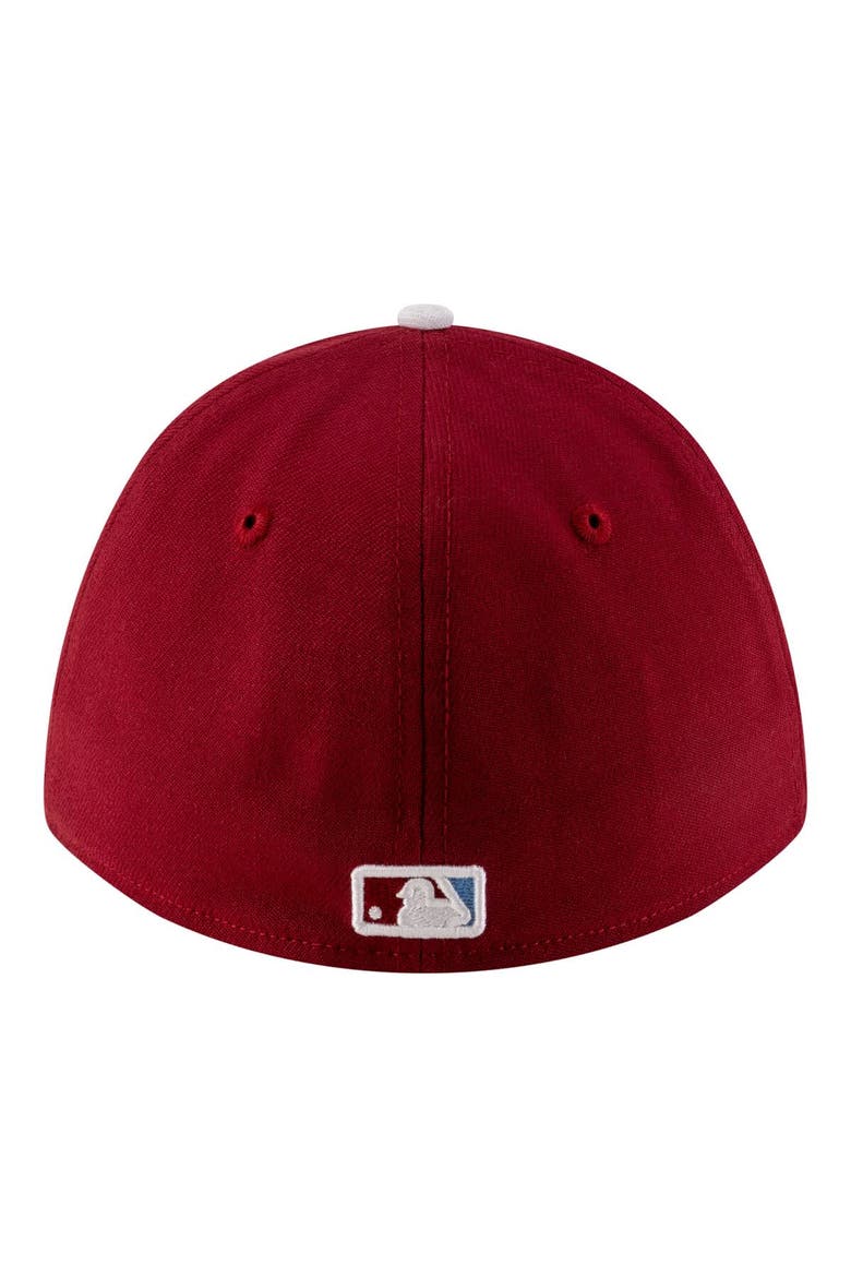 Men's New Era  Burgundy Philadelphia Phillies Player Replica 39THIRTY M-Crown Flex Hat, Alternate, color, Burgundy