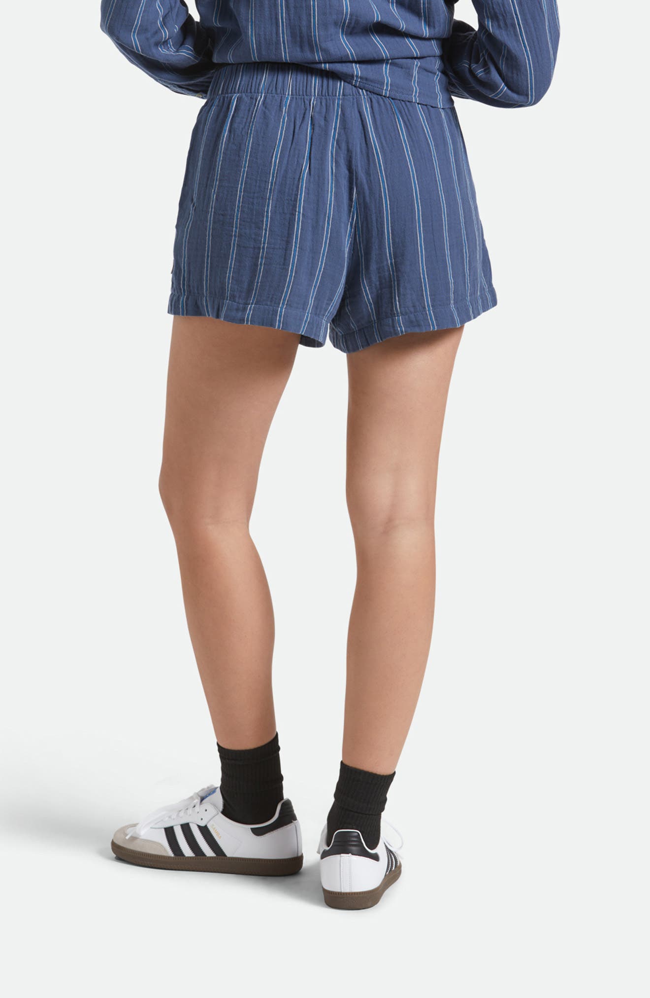 Wandering Stripe Cotton Shorts - image 2