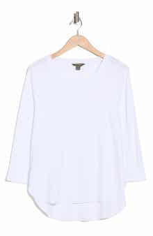 Tommy Bahama Ribbed High-Low Cotton Shirt