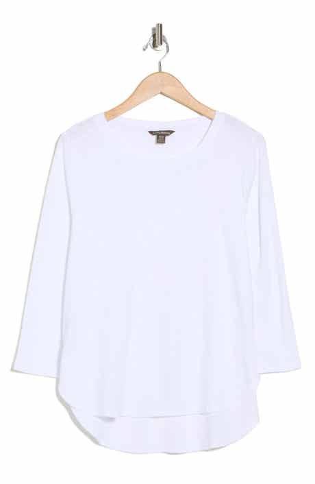 Tommy Bahama Ribbed High-Low Cotton Shirt