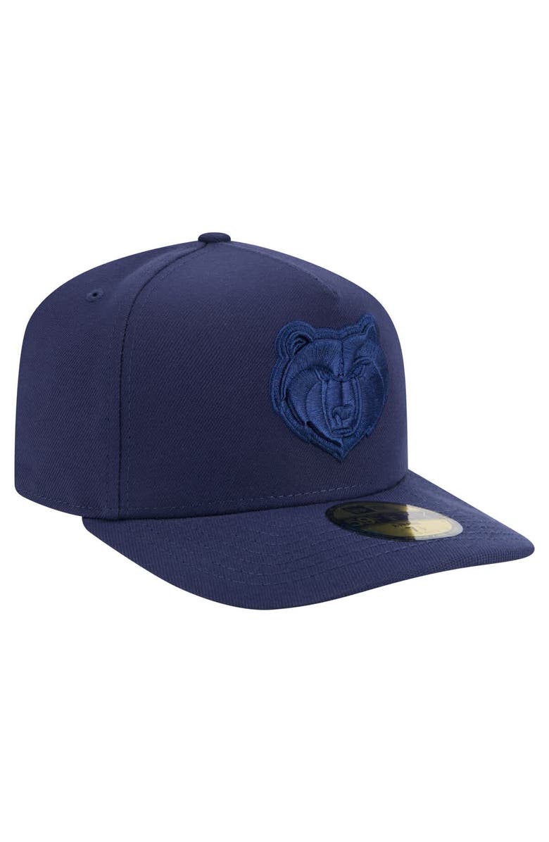 New Era Men's New Era  Navy Memphis Grizzlies Colorpack A-Frame Pinch Front 59FIFTY Fitted Hat, Alternate, color, Navy