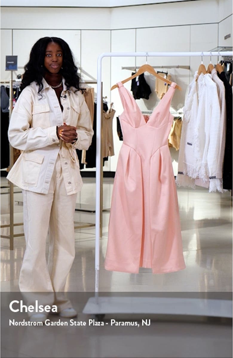 Paloma Plunge Neck Sleeveless Midi Dress, sales video thumbnail