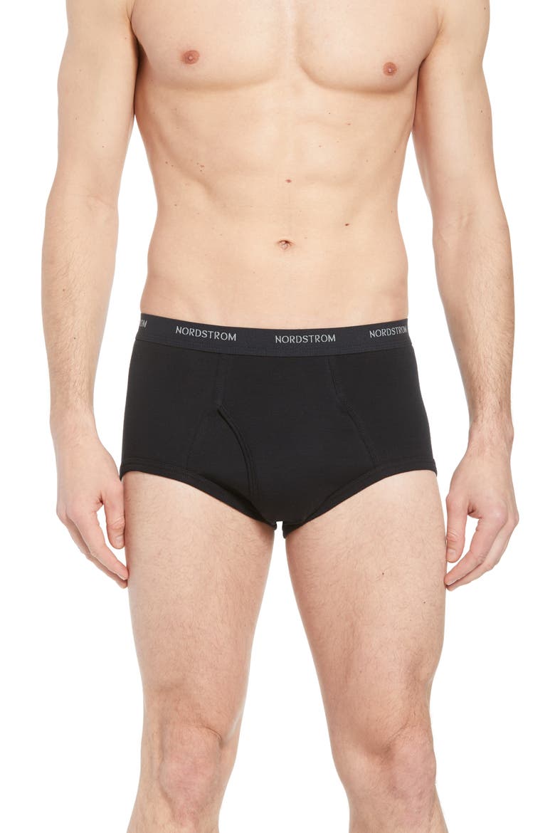 4-Pack Supima® Cotton Briefs, Alternate, color, BLACK