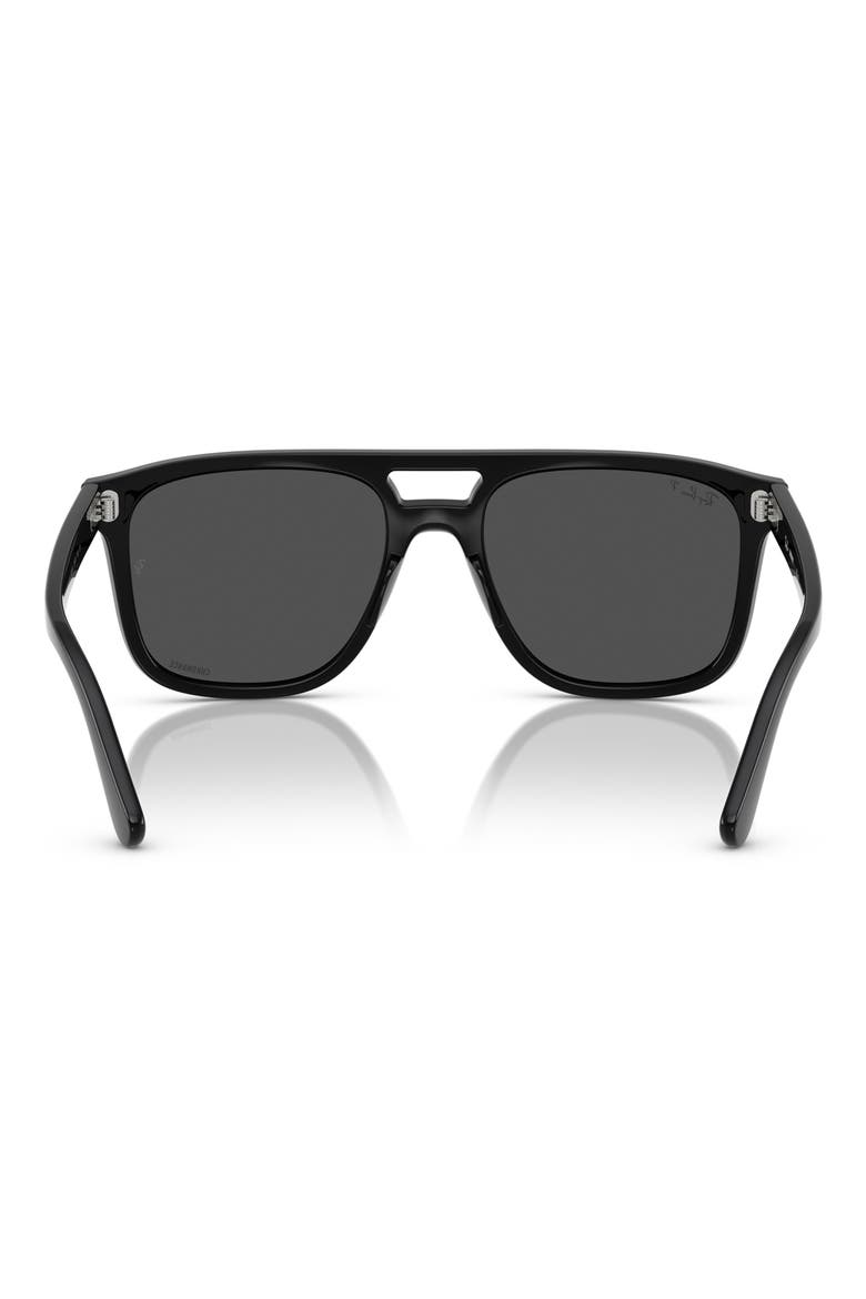 58mm Polarized Square Sunglasses, Alternate, color, BLACK