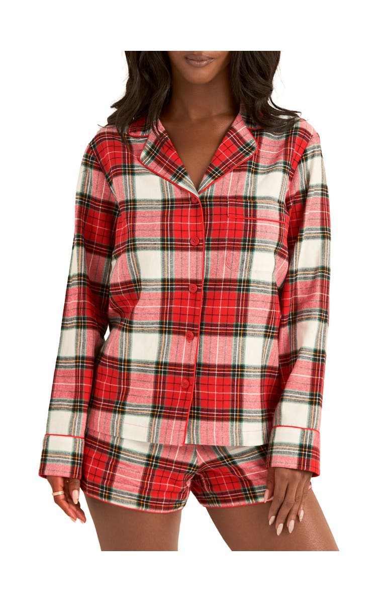 Adore Me Cecelia Pajama Set, Main, color, Plaid Beige