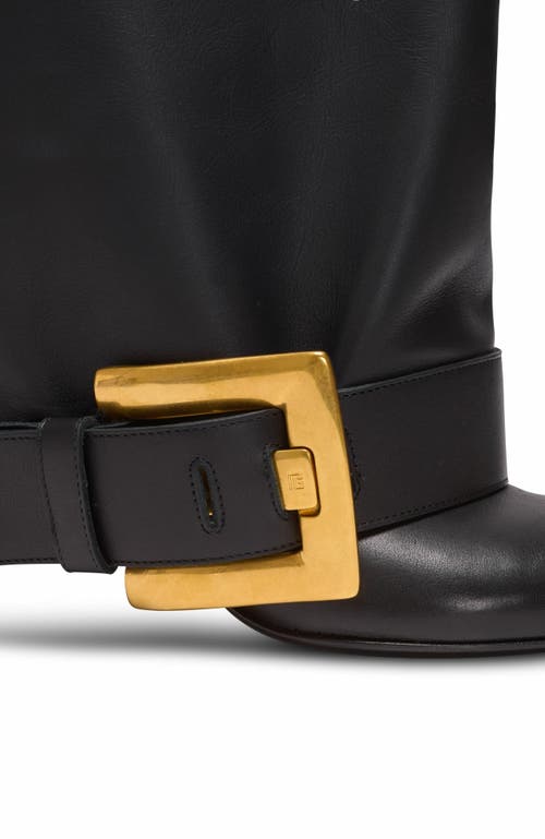 Balmain Anthem Calfskin Leather Boots In Black