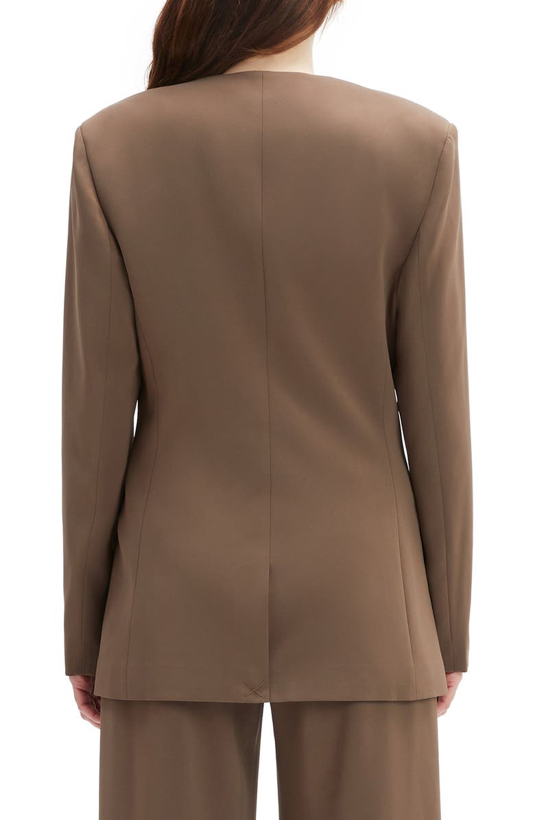 Bardot Ellera Fitted One-Button Blazer, Alternate, color, Coffee Brown