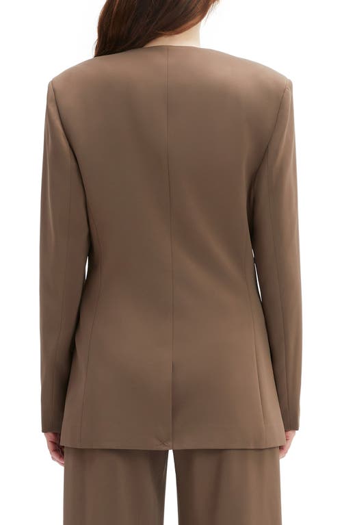 Bardot Ellera Fitted One-button Blazer In Brown