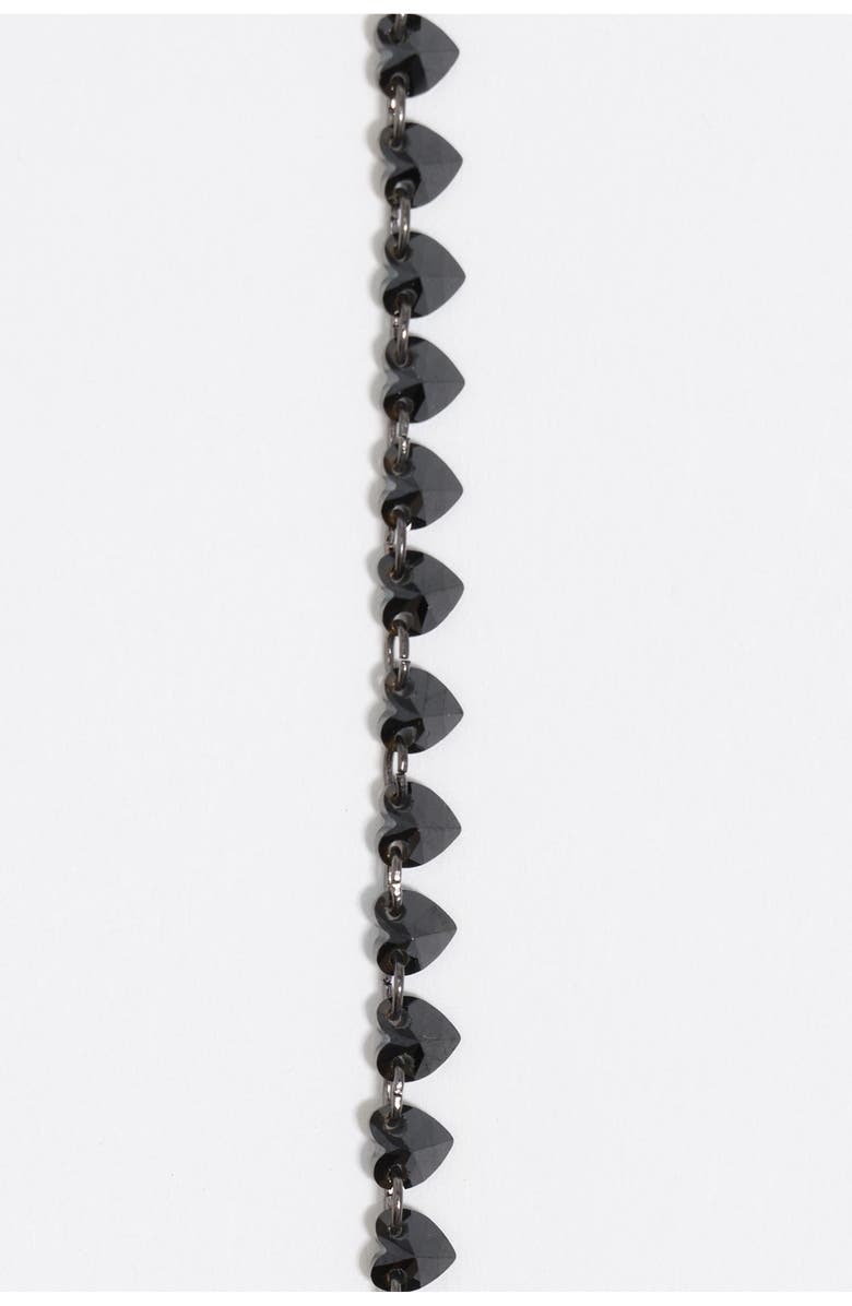 Bimba y Lola Hearts Crystals Bracelet, Alternate, color, Black