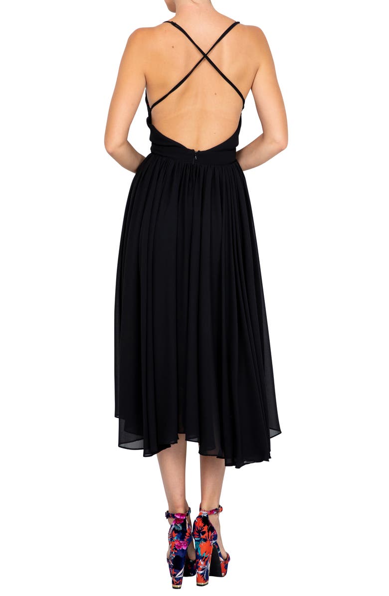 MEGHAN LA Enchanted Garden Midi Dress, Alternate, color,