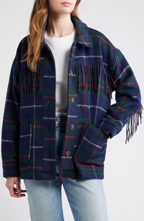 Fringe Plaid Shacket