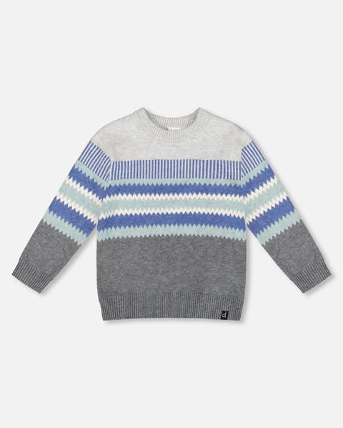 Knitted Jacquard Sweater (Little Kid & Big Kid)