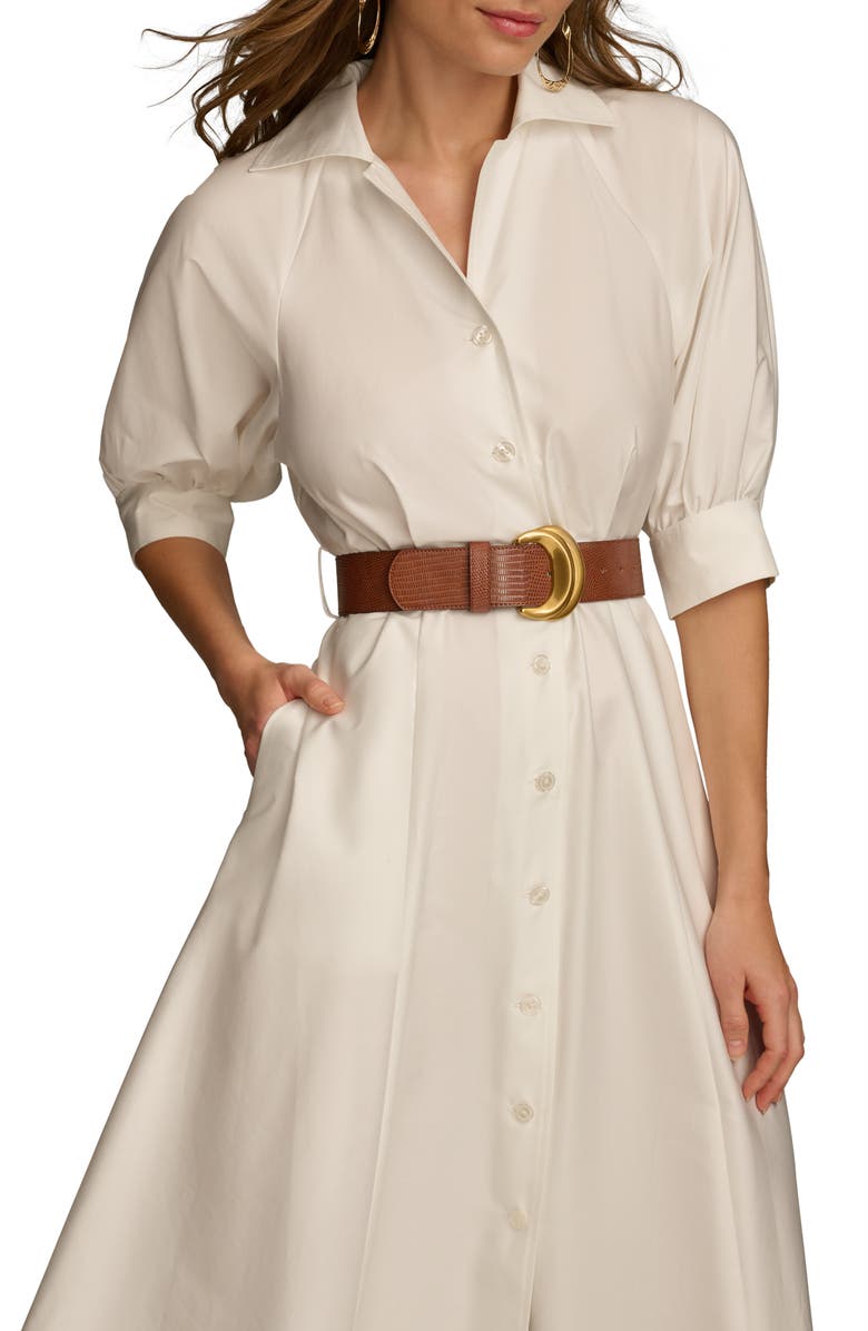 Donna Karan New York Cotton Midi Shirtdress, Alternate, color,