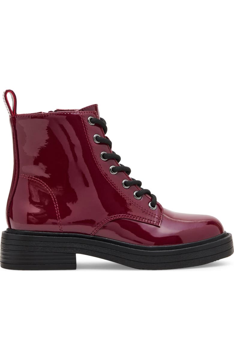 Steve Madden Kids' JPose Combat Boot, Alternate, color, Burgundy