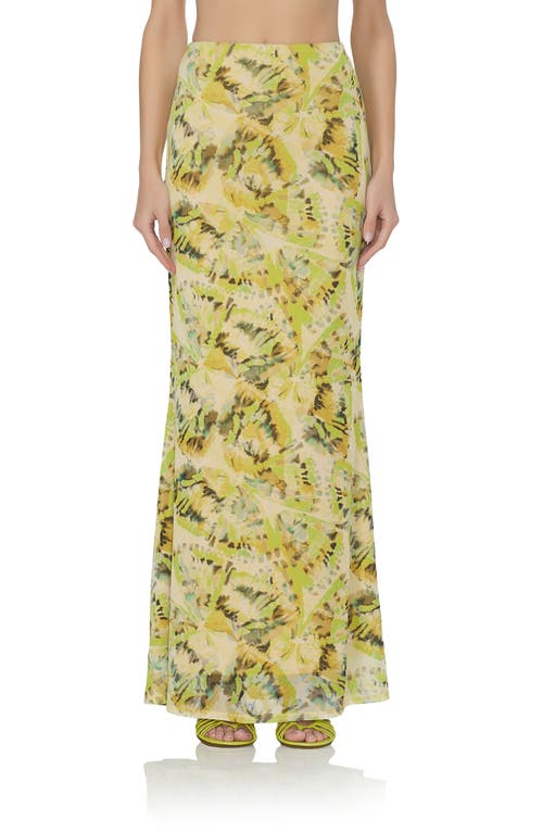 AFRM AFRM TEGAN PRINT MESH MAXI SKIRT 