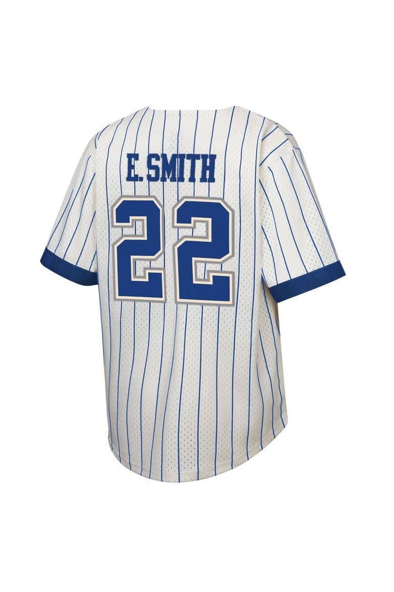 Youth Mitchell & Ness Emmitt Smith Cream Dallas Cowboys Retired Player Name & Number Baseball Jersey, Alternate, color, Cream