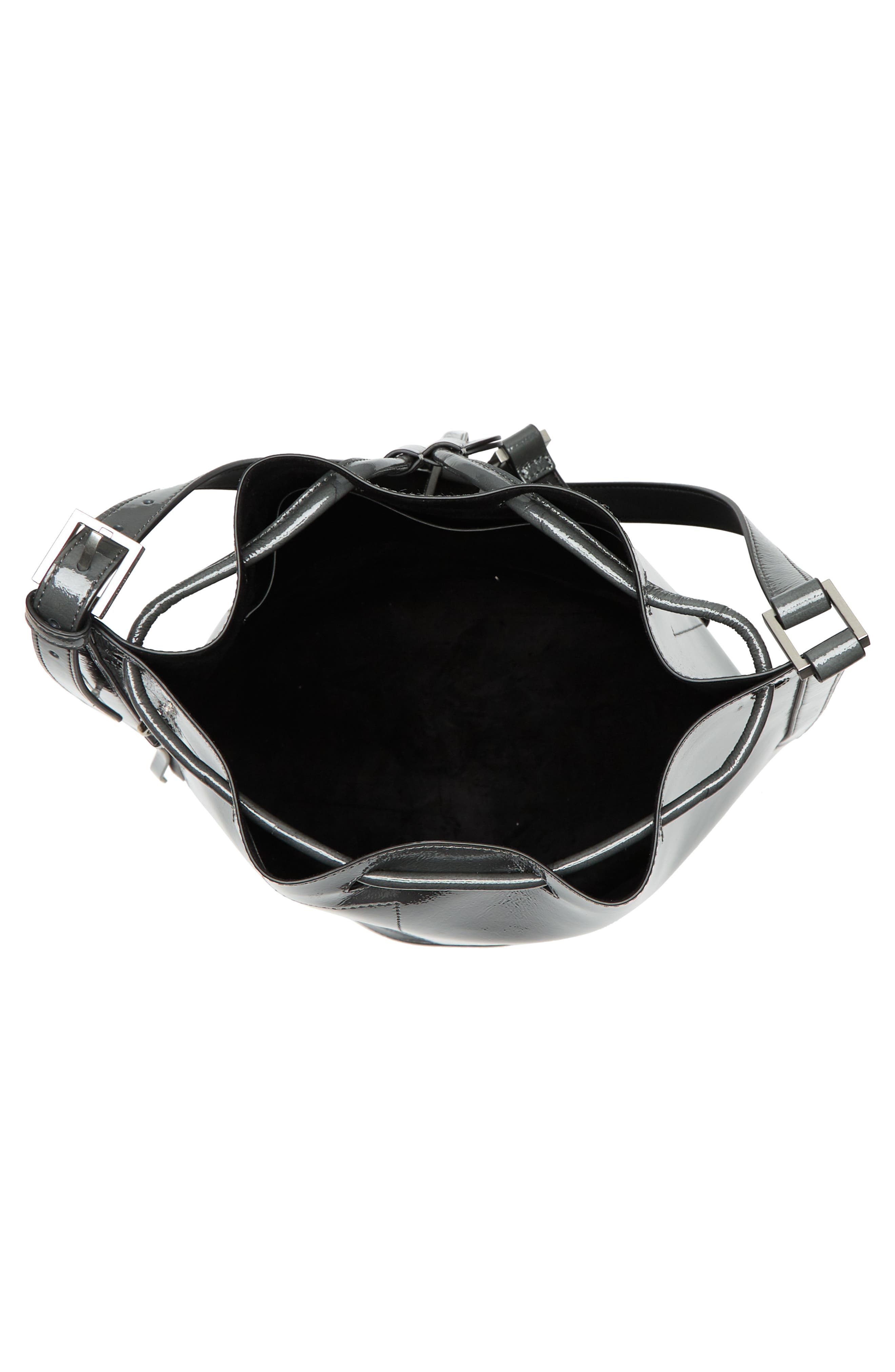 AllSaints Alpha S Patent Leather Backpack, Alternate, color, 