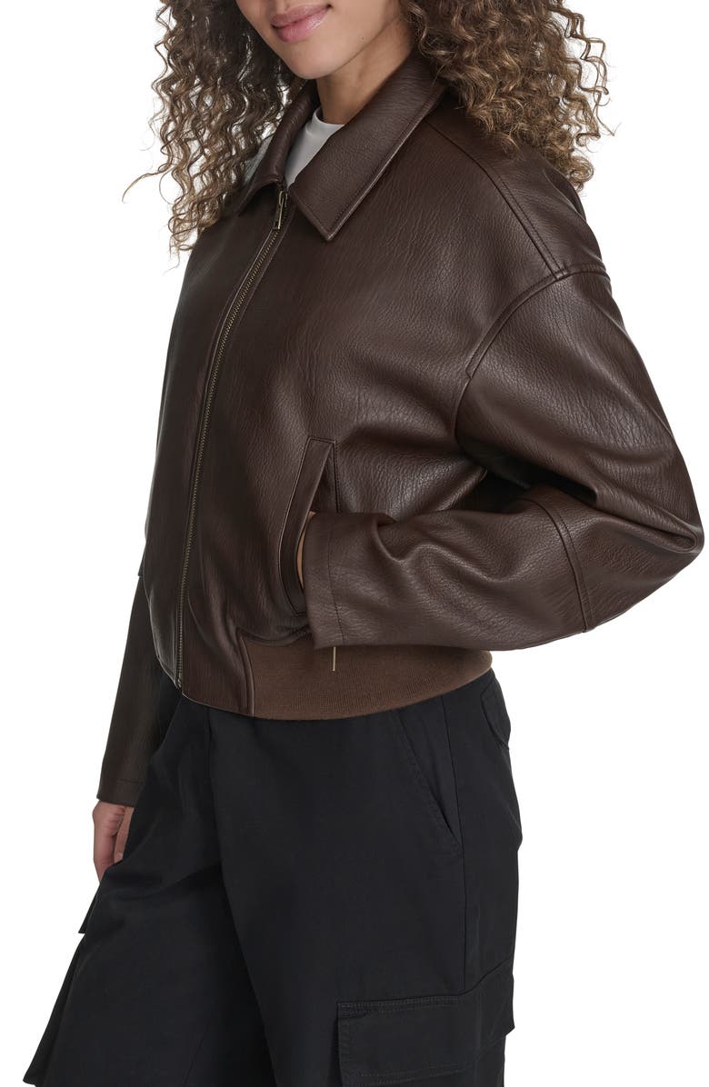 Levi's Faux Leather Bomber Jacket, Alternate, color, Dark Brown